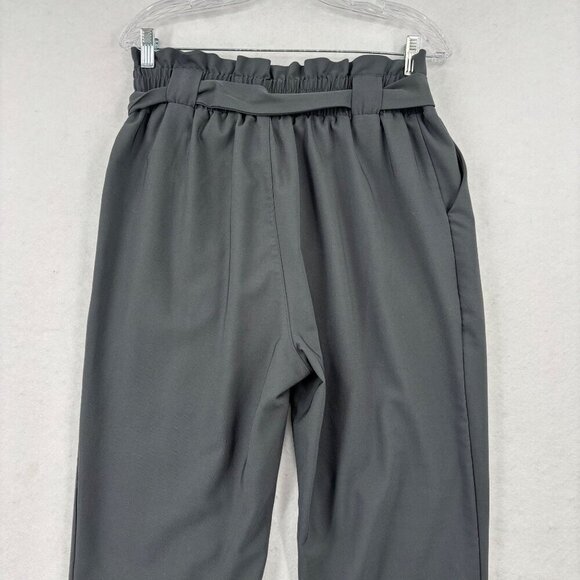 Liumilac Ankle Tie Jogger Dress Pants Womens Size XL Gray High Waist Belted - Picture 7 of 15